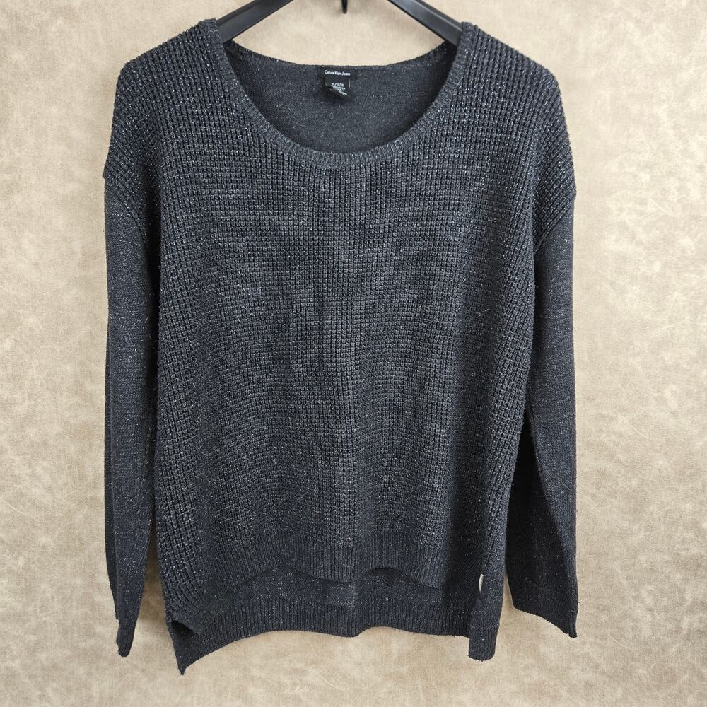 Calvin Klein Jeans Grey Waffle Knit Sweater XL